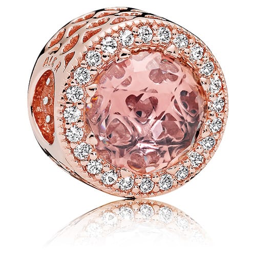 Sparkling Blush Pink Crystal & CZ Charm