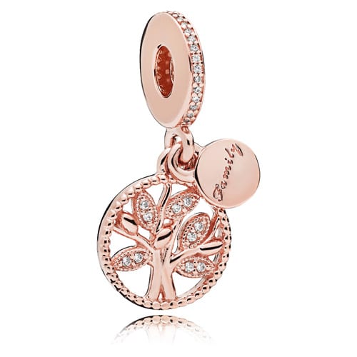 Sparkling Family Tree Dangle Charm