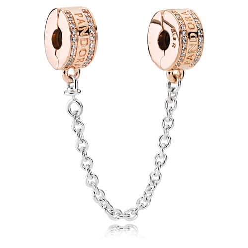 Pandora Rose Insignia Safety Chain with Silicone Clip