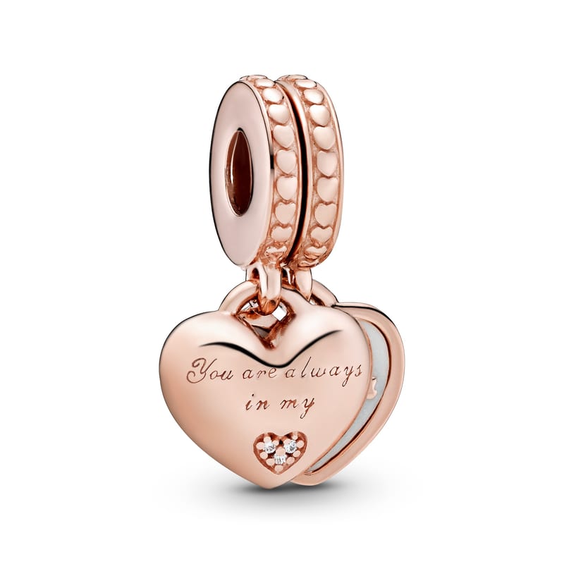 Mother & Daughter Hearts Pendant Charms