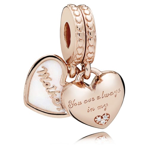 Mother & Daughter Hearts Pendant Charms