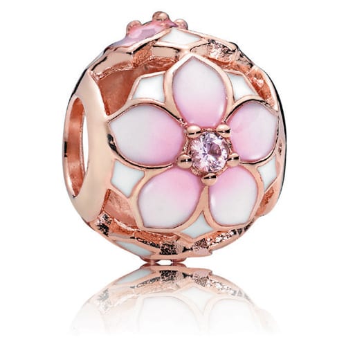 Rose Magnolia Bloom Charm