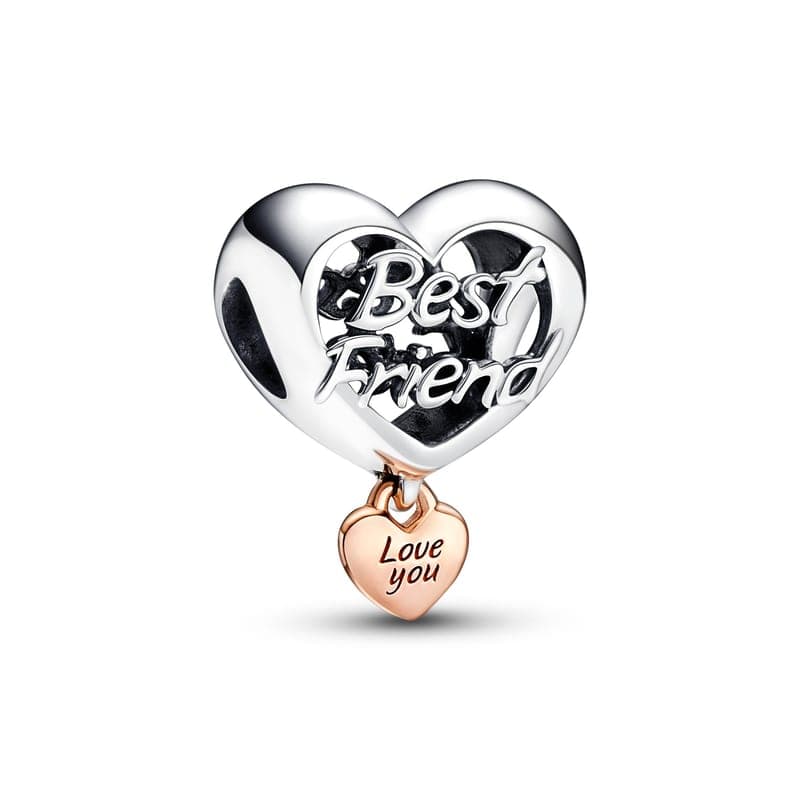 Pandora Rose Love You Best Friend Heart Charm 782243C00 782243 — Foto 1 von 1