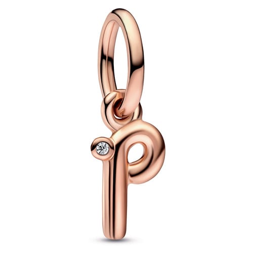 Rose Script Letter p Dangle