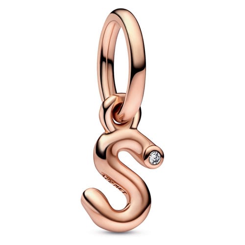 Rose Script Letter s Dangle