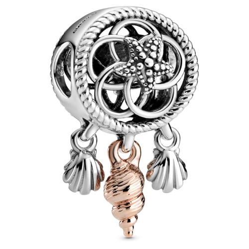 Openwork Seashell Dreamcatcher Charm