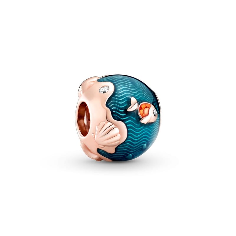 Shimmering Ocean Waves Fish Charm