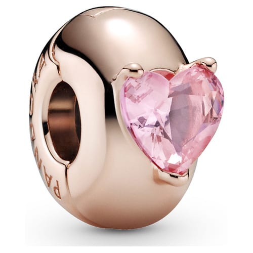 Pink Heart Solitaire Clip