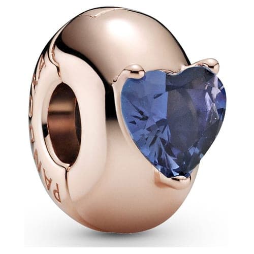 Pandora Blue Heart Solitaire Clip Charm 789203C02 789203 — Foto 1 von 1