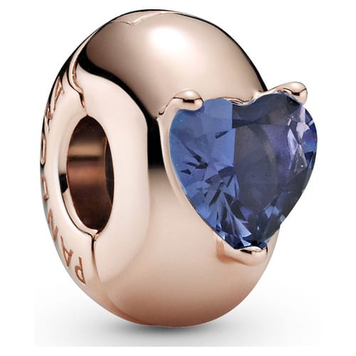 Blue Heart Solitaire Clip Charm