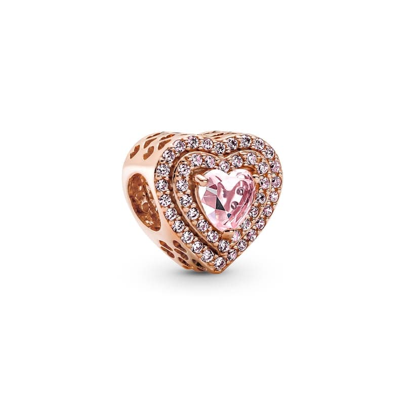 Pandora Sparkling Levelled Heart Charm 789218C01 789218 — photo 1 of 1