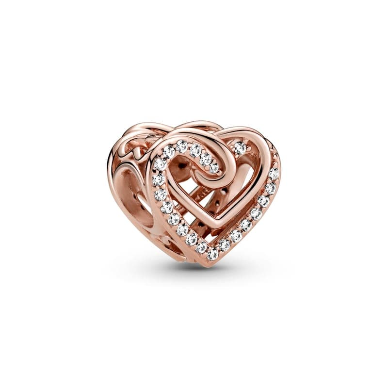 Pandora Sparkling Entwined Hearts Charm 789270C01 789270 — Foto 1 von 1