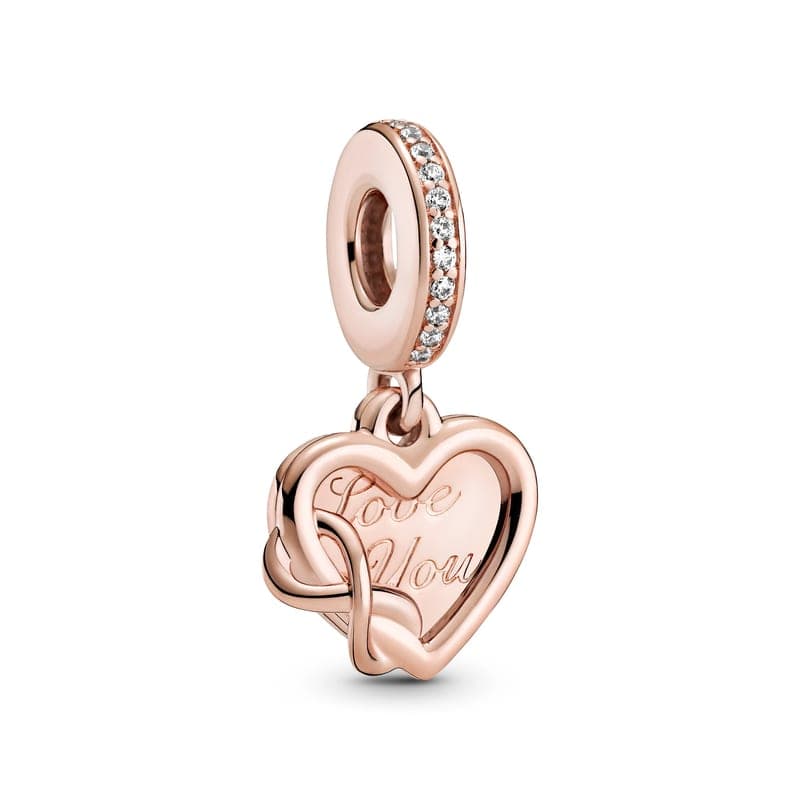 Pandora Love You Infinity Heart Dangle Charm 789369C01 789369 — Foto 1 von 1