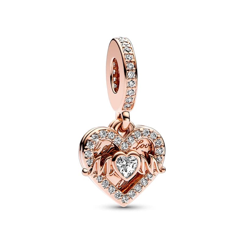 Pandora Heart & Mom Dangle Charm 789402C01 789402 — Foto 1 von 1