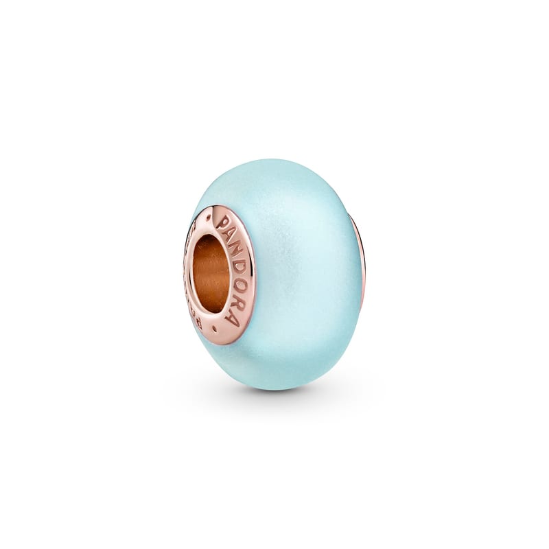 Matte Blue Murano Glass Charm