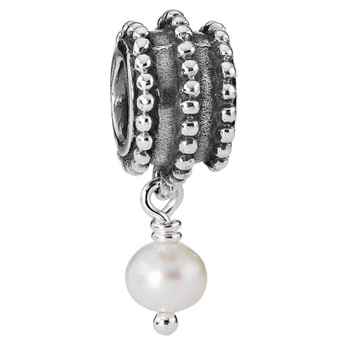 Beveled Pearl Charm