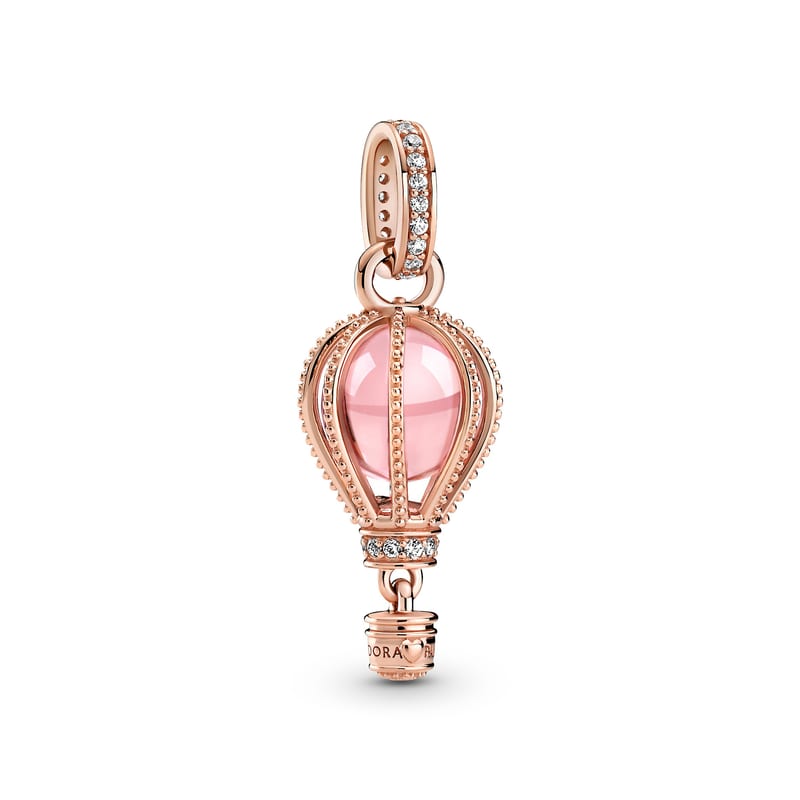 RosePink Hot Air Balloon Dangle Charm