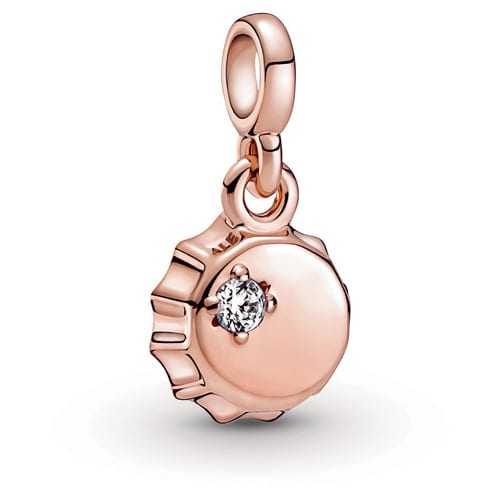 Rose Lucky Bottle Cap Mini Dangle