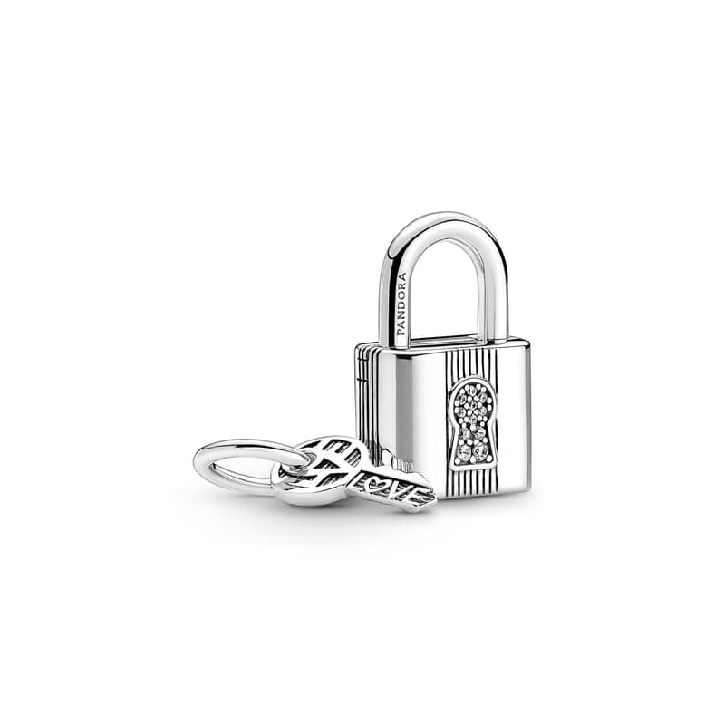 Pandora Padlock & Key Dangle Charm 790088C01 790088 — Foto 1 von 1
