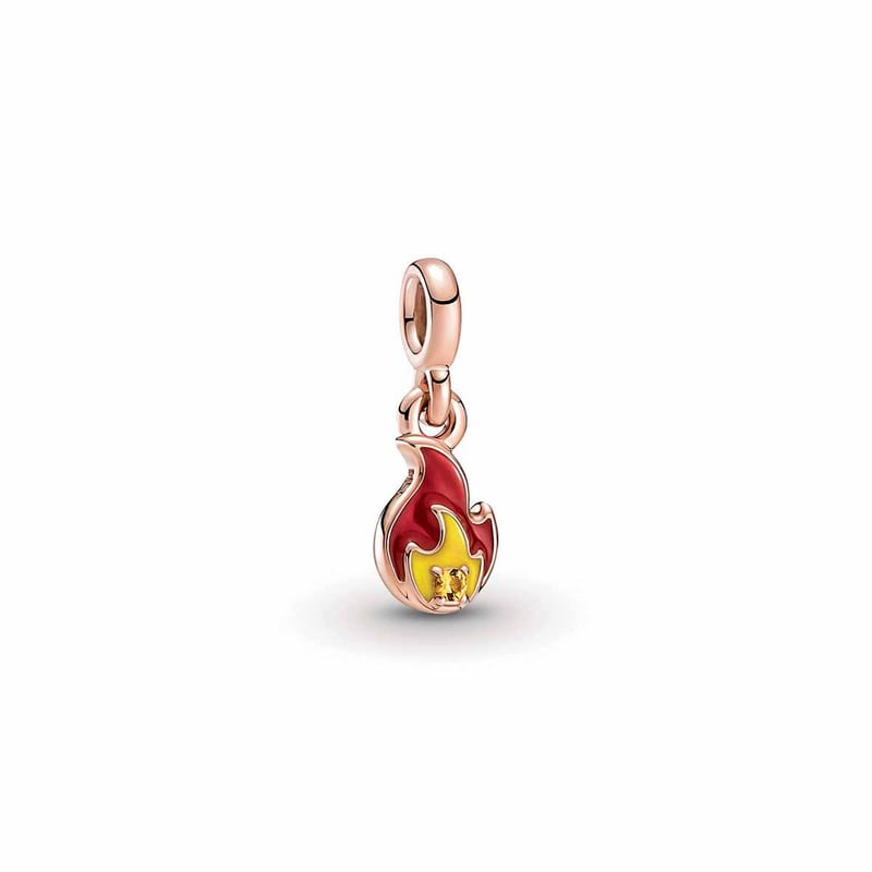 Rose Burning Flame Mini Dangle