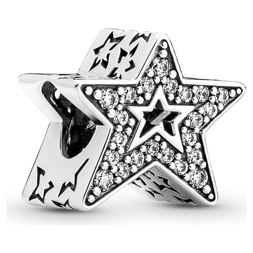 Sparkling Asymmetric Star Charm