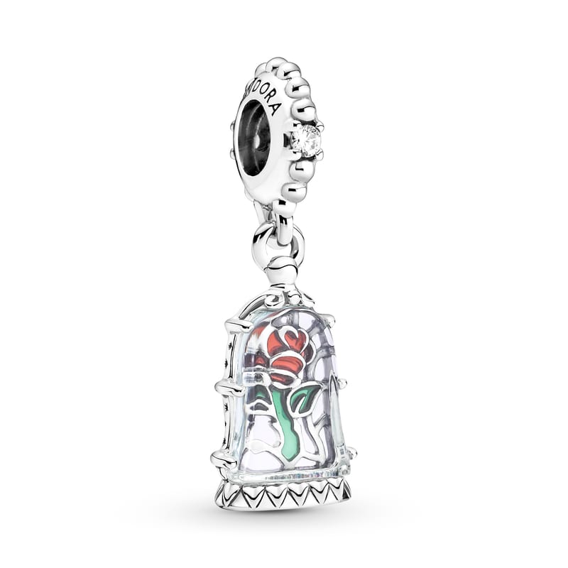Beauty and the Beast Enchanted Rose Dangle Charm