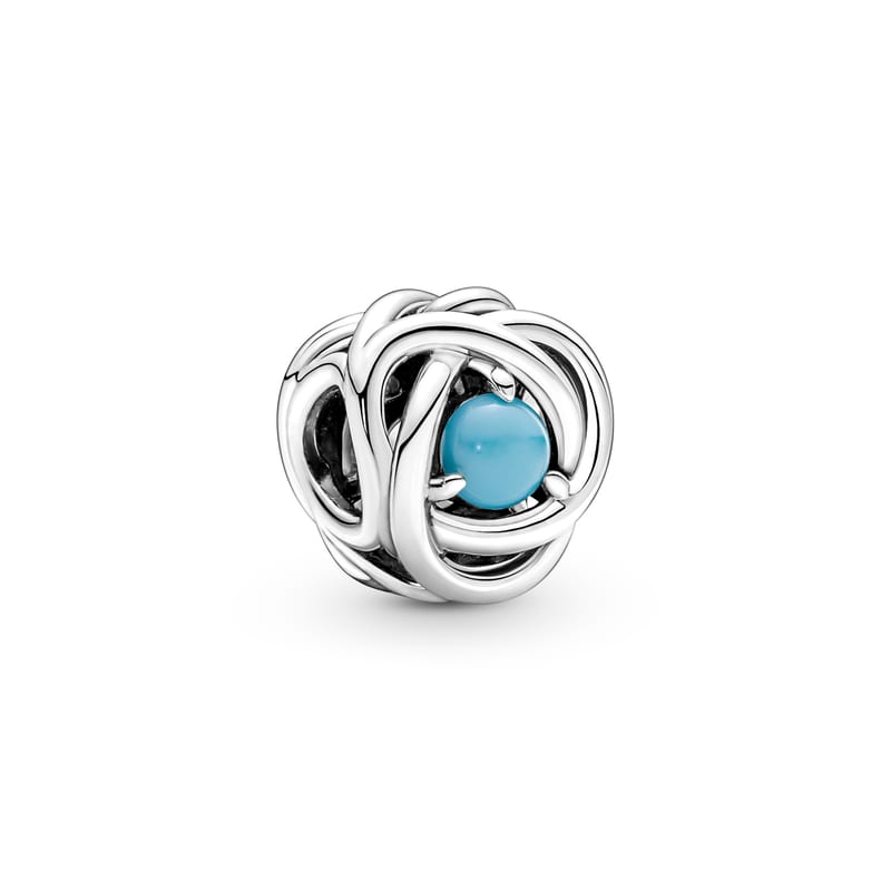 Braided Openwork December Birthstone Charm
