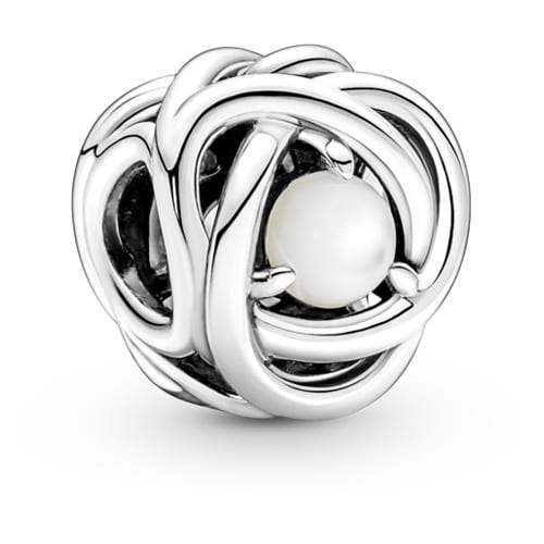 Braided Openwork June Birthstone Charm