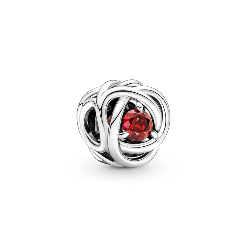 Braided Openwork July Birthstone Charm