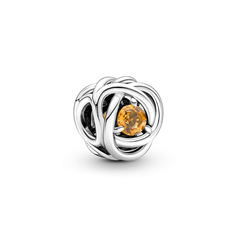 Braided Openwork November Birthstone Charm