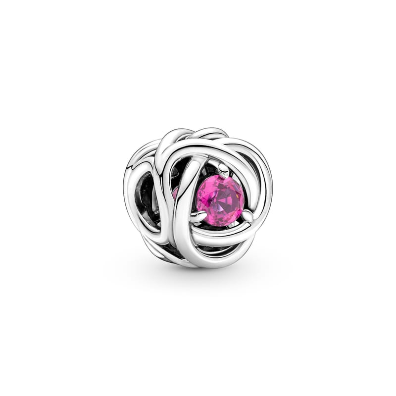 Braided Openwork October Birthstone Charm