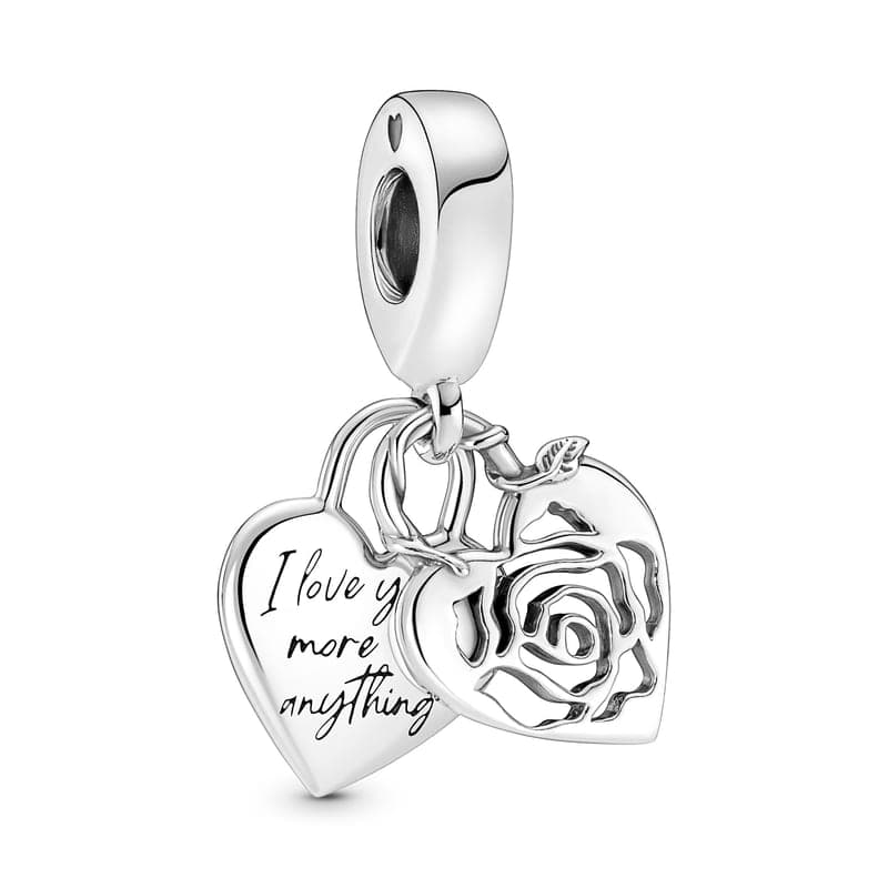 Pandora Rose Heart Padlock Dangle Charm 790086C00 790086 — Foto 1 von 1