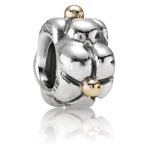 Gold Tipped Flower Charm
