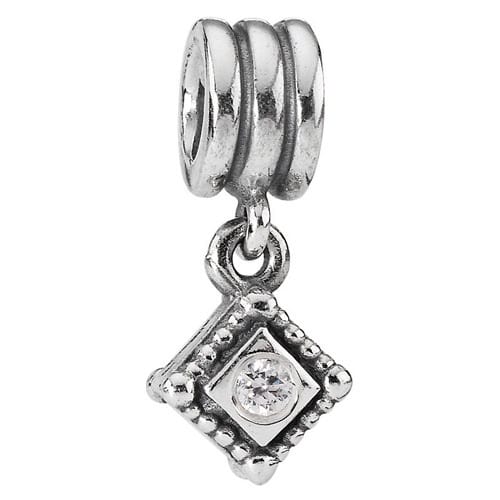 Hanging Diamond Shape CZ Charm