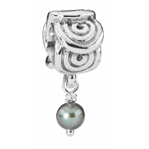 Oxy Swirl with Green Pearl Charm