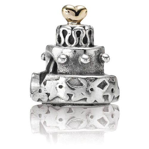 Celebration Cake with 14K Gold Charm
