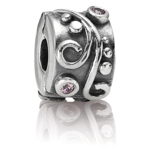 Tendril Pink CZ Clip