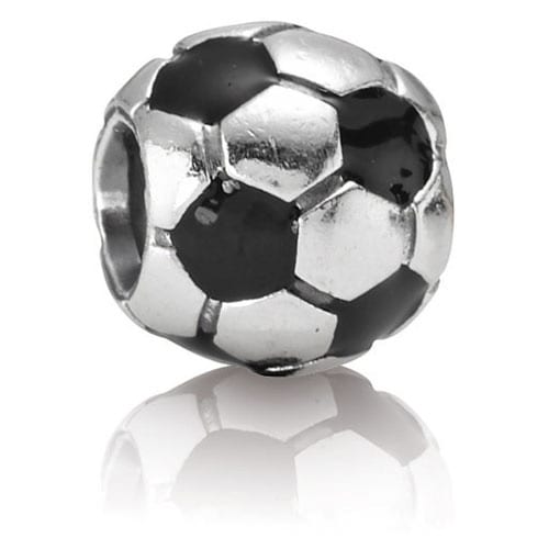 Black Enamel Soccer Ball Charm