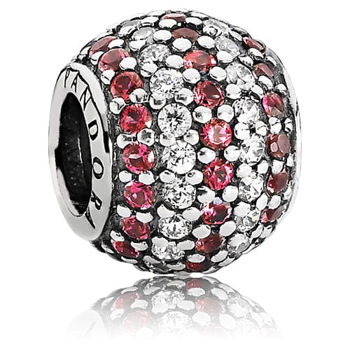 Red Nautical Pave Lights Charm