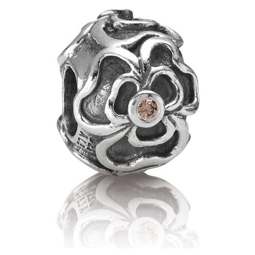 Posey with Brown CZ Charm