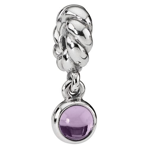 Amethyst Disk Charm