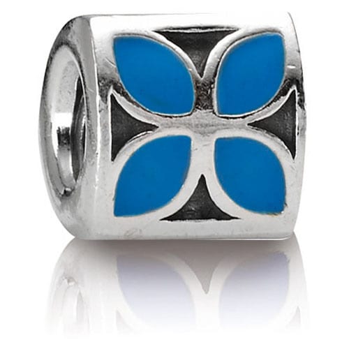 Blue Enamel Flower Charm