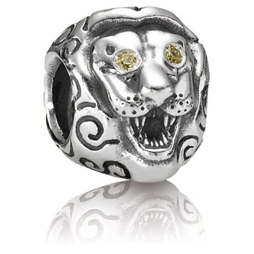 Lion with Yellow CZ Charm