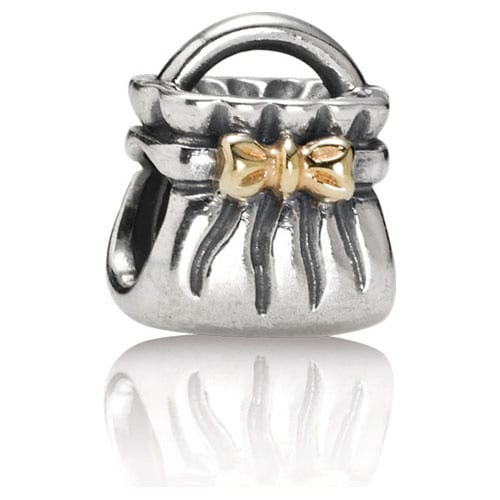Purse with Gold Bow Charm