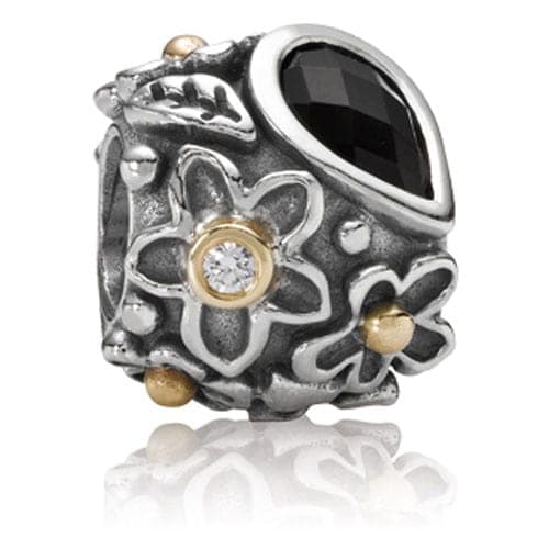 Pandora Dew Drops on Flowers with Faceted Onyx Charm 790540O 790540 — Foto 1 von 1