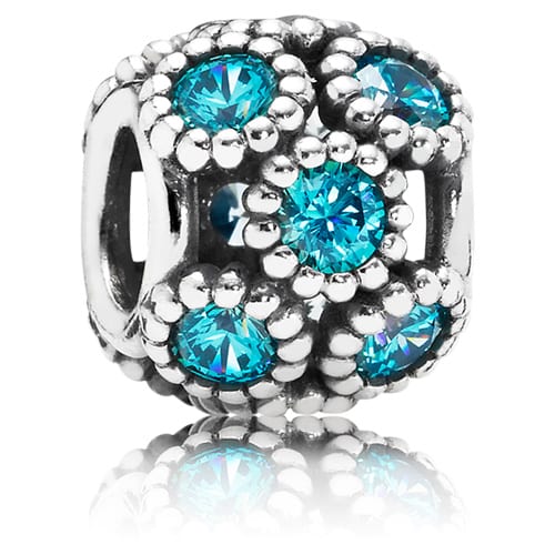 Studded Lights Charm with Teal Zirconia