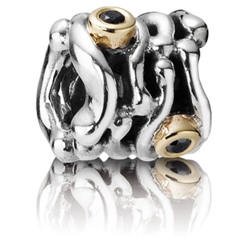 Funny Bones Charm with Black Diamond