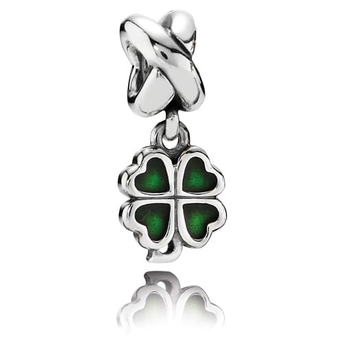 Green Four Leaf Clover Dangle