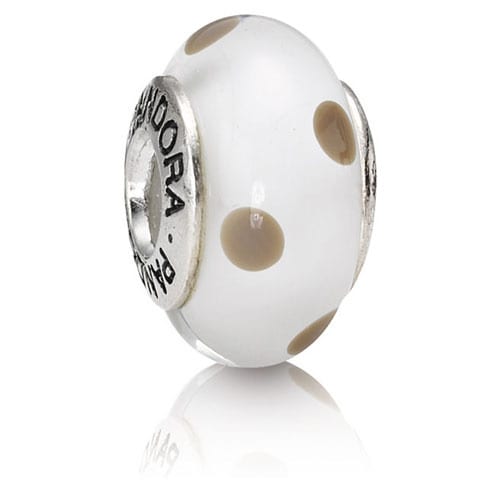 White and Black Polka Dots Charm
