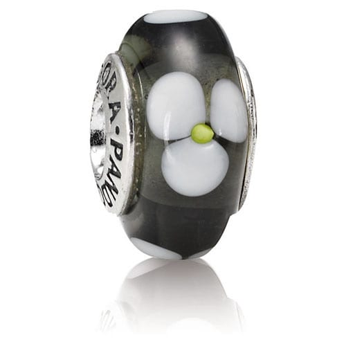 Black Flowers Charm